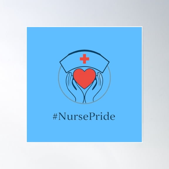 Nurse Appreciation Day Vector Minimalistic Illustrator Poster Wall Art, Modern Wall Decor, 30x30 UNFRAMED