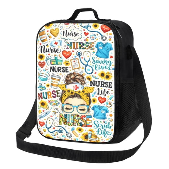Nurse Appreciation Gift Lunch Bag Insulated Thermal Lunch Box with Shoulder Strap & Handle for Women and Men