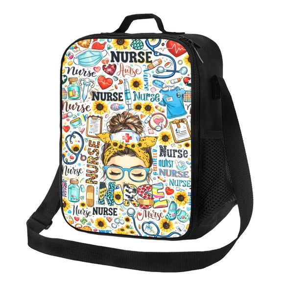 Nurse Appreciation Gift Lunch Bag Insulated Thermal Lunch Box with Shoulder Strap & Handle for Women and Men