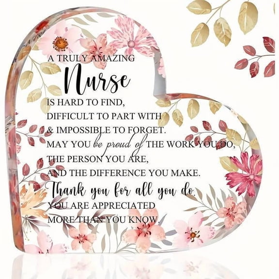 Nurse Appreciation Gift Truly Floral Sign Nursing Assistants Cna Week Thank You Gift for Women Teacher Acrylic Table Centerpieces, Keepsake