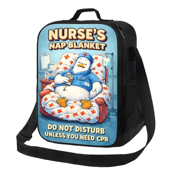 Nurse Appreciation Lunch Bag Insulated Thermal Box with Shoulder Strap & Handle for Work and Picnic