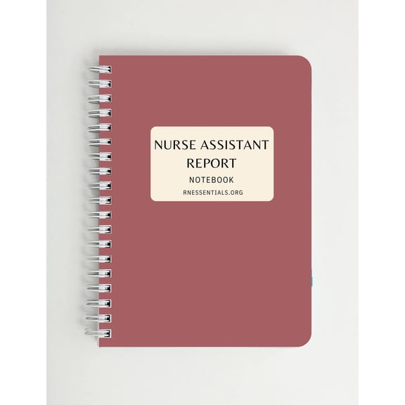 Nurse Assistant Report Notebook