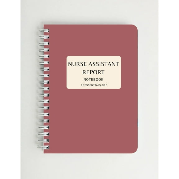 Nurse Assistant Report Notebook