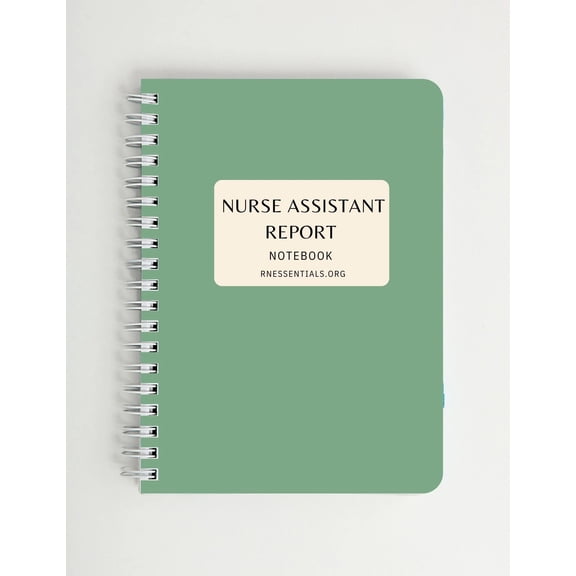 Nurse Assistant Report Notebook