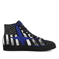 thumbnail image 1 of Nurse Back The Blue American flag US High Top Canvas Shoes Sneakers Black Size 7.5, 1 of 2