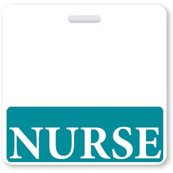 Nurse Badge Buddy - Heavy Duty Horizontal Badge Buddies for Nursing - Spill Proof & Tear Resistant Cards - Double Sided - Quick Role Identifier ID Backers - USA Printed by Specialist ID (1, Teal)