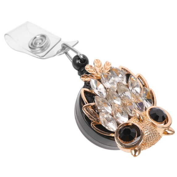 Nurse Badge Reel Retractable Owl Shaped Clips Alligator Metal Name Tag Buckle Telescopic