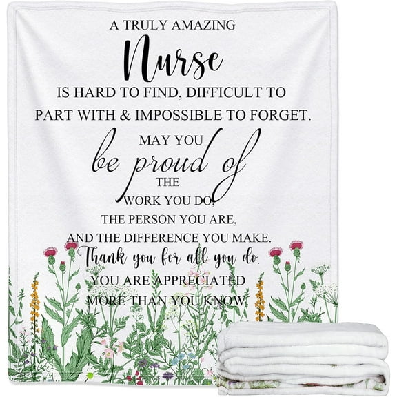 Nurse Blanket Nurse Gifts for Women Soft Throw Blanket Microfiber Polyester Flannel Nurse Appreciation Gifts RN Gifts for Nurses Nurse Practitioner Gifts Nursing Nurse Week