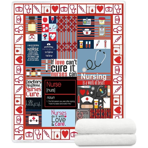 Nurse Blanket Super Soft Blankets for Couch and Sofa Nurses Women Fluffy Warm Blankets, 30x40in Fleece Blanket
