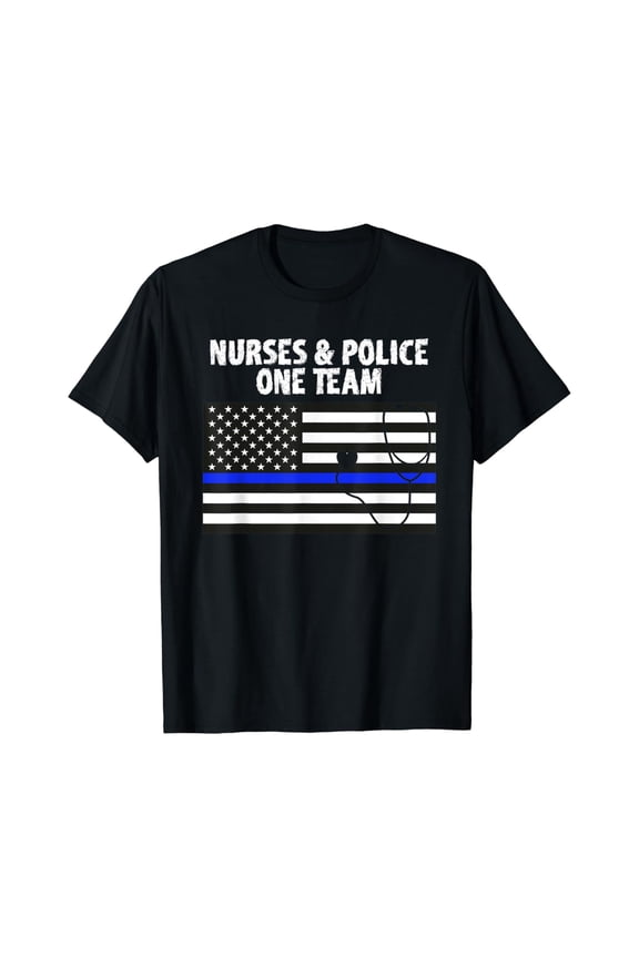 Nurse Blue Line Shirt Cops Nursing Work Together T Shirt