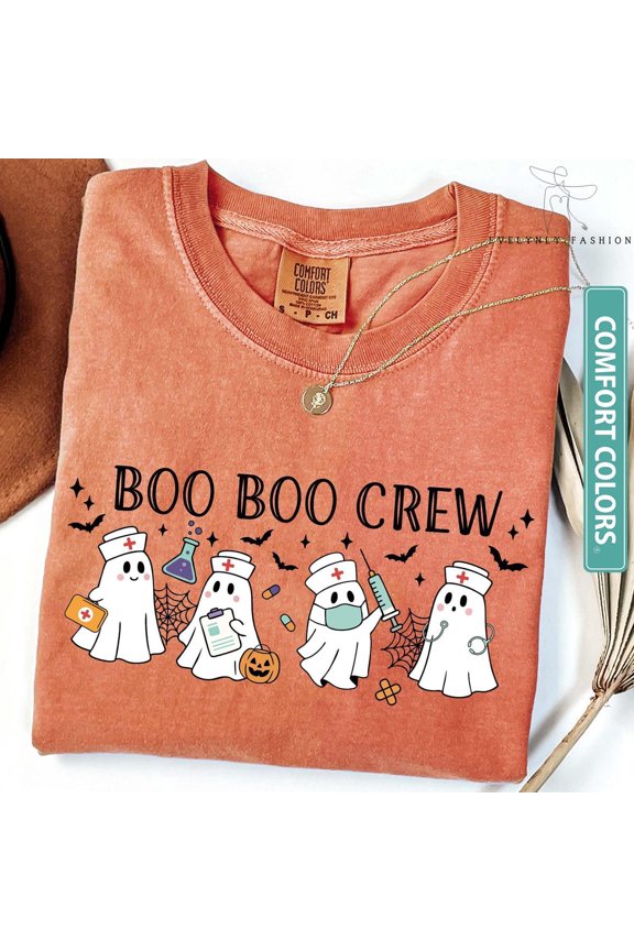 Nurse Boo Crew Spooky Season Gift Nursing T-Shirt