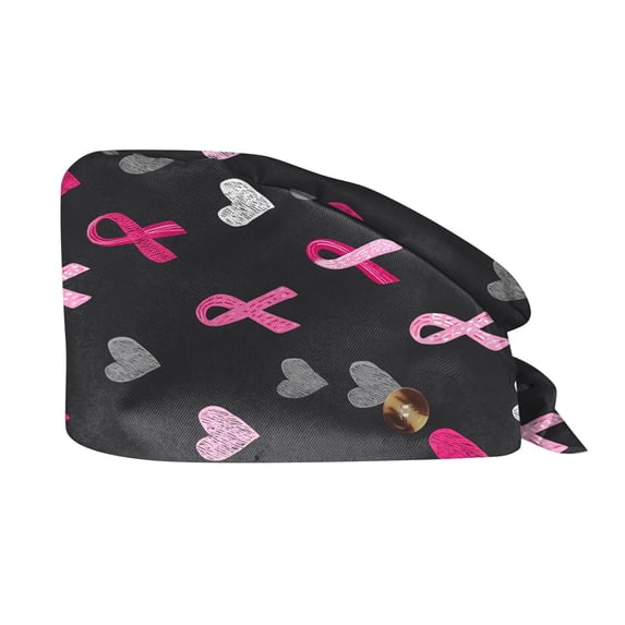 Nurse Cap for Women featuring Vibrant Prints crafted with Breathable Cotton for Nursing Healthcare and Kitchen Food Service with Adjustable Ties Dark Gray