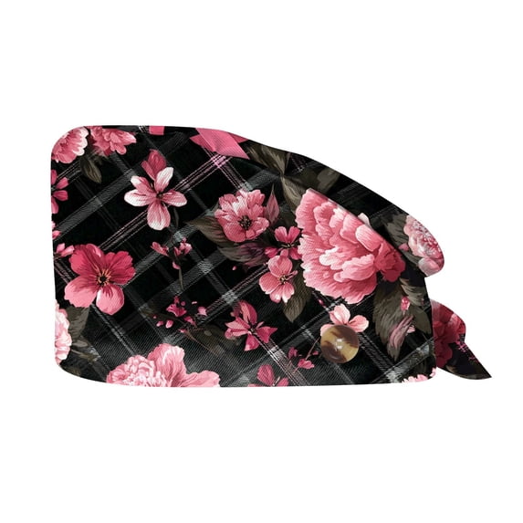 Nurse Cap for Women featuring Vibrant Prints crafted with Breathable Cotton for Nursing Healthcare and Kitchen Food Service with Adjustable Ties Multicolor