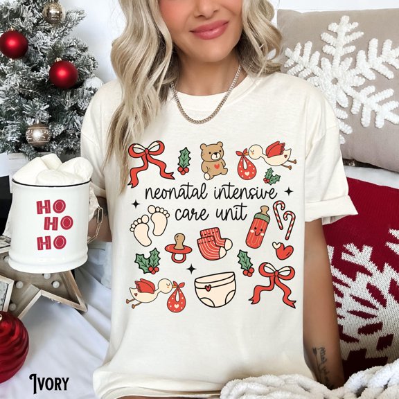 Nurse Christmas Neonatal Intensive Care Unit Coquette T-Shirt Unisex S-5XL Hot Trending Shirt Birthday Gift