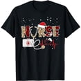 thumbnail image 1 of Nurse Christmas Stethoscope Nurses Xmas Scrub Top Women T-Shirt, 1 of 5