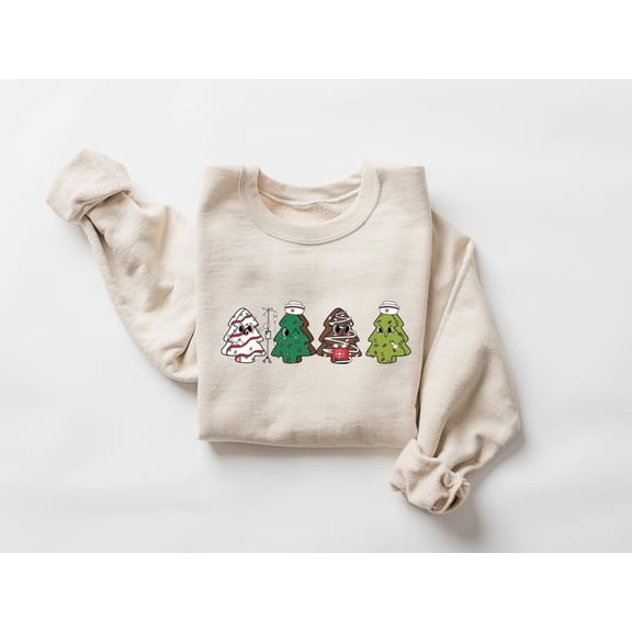 Nurse Christmas Tree Cake Sweatshirt, Nursing Christmas Sweater, Emergency Christmas Shirt, Christmas Nurse Gift, RN Christmas Sweater