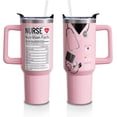thumbnail image 1 of Nurse Cup Gifts for Women Girls, 40 Oz Tumbler with Handle and Straw, Nursing Practitioner Appreciation Graduation Nurse Week Insulated Stainless Steel Water Bottle 1PC, 1 of 6