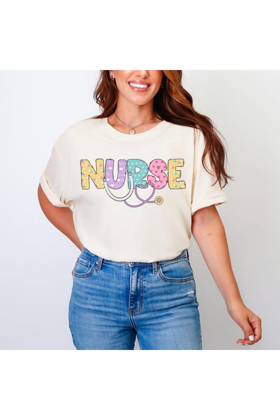 Nurse, Cute Retro Nurse Sublimation Design, Nurse Life, RN, Preppy CNA Graphic, Stethoscope Nurse Shirt, Nurse 209 Sweatshirt All Size S-5XL