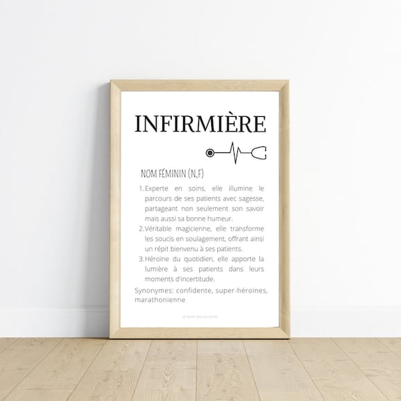 Nurse Definition Poster - Minimalist Nurse Poster - Hospital Poster By Les Petits - Wall Art Print, 8x12 UNFRAMED