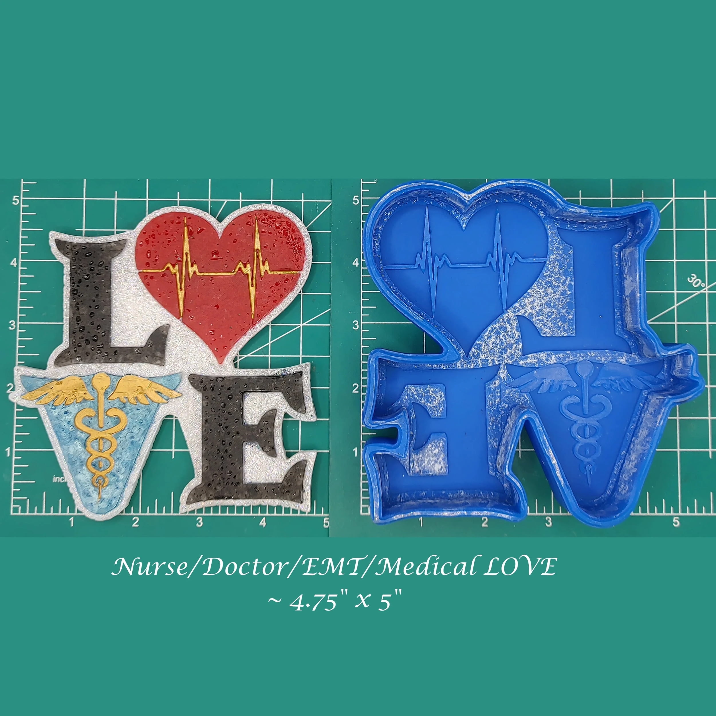 Nurse Doctor EMT Medical Professions - LOVE - Silicone Freshie Mold