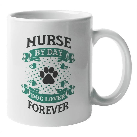 Nurse Dog Lover Coffee & Tea Mug for Paramedic, EMT, Men or Women (11oz)