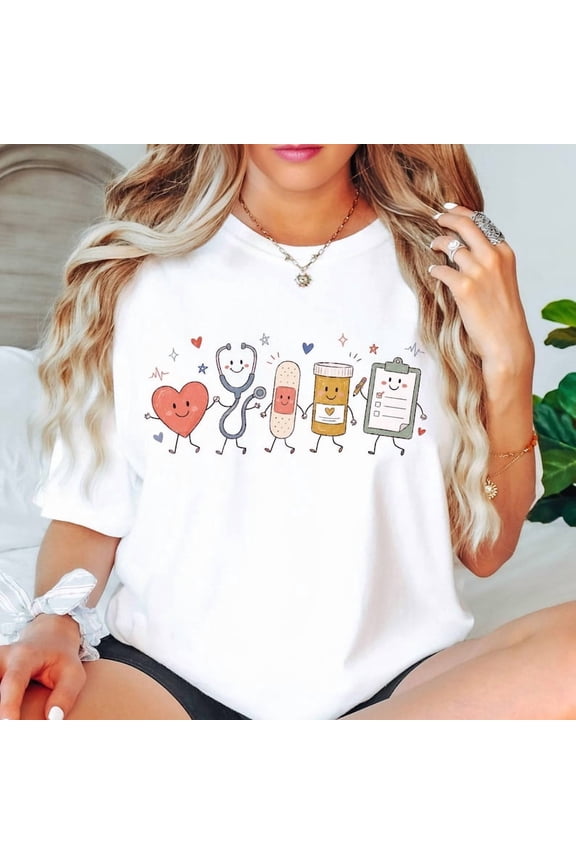 Nurse Doodle Shirt Back To School Gift, Nurse Life School Nurse Shirt, PICU Healthcare Worker Gift