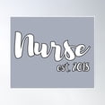 thumbnail image 1 of Nurse Est. 2018 Poster Wall Art, Modern Wall Decor, 24x24 UNFRAMED, 1 of 3