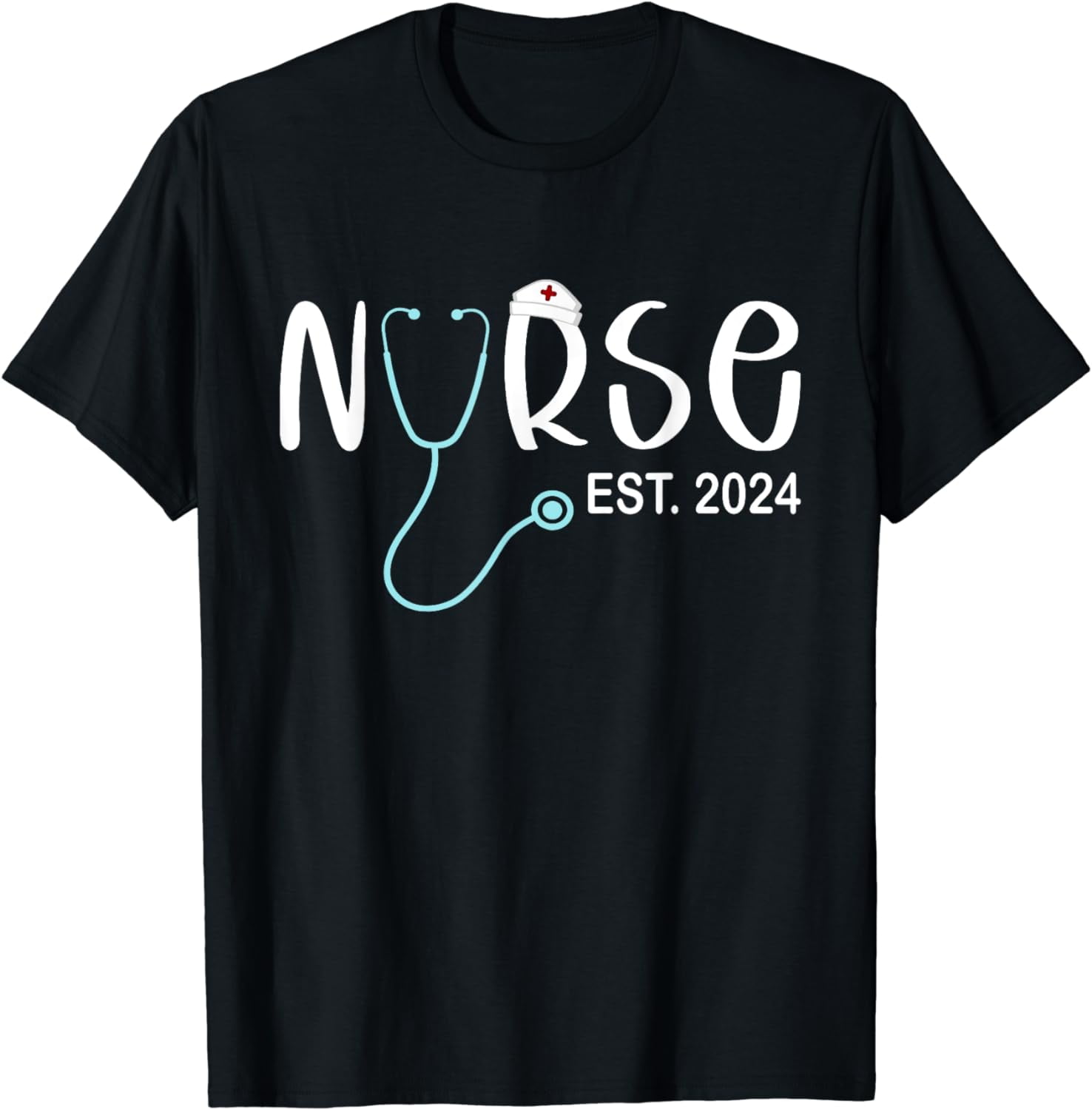 Nurse Est 2024 RN Nursing School Graduation Graduate BSN T-Shirt ...