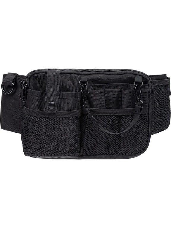 Nurse Fanny Pack Multi Compartment Medical Waist Organizer Bag with Tape Holder, Adjustable Extendable Strap for RN CNA Vet EMT