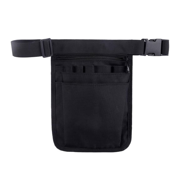 Nurse Fanny Pack ,Nursing Organizer Pouch Multi Compartment Adjustable Practical Black