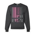 thumbnail image 1 of Nurse Flag Heartbeat Hero Caregiver Nurse Gift | Mens Independence Day Crewneck Graphic Sweatshirt, Heather Black, X-Large, 1 of 1