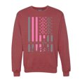 thumbnail image 1 of Nurse Flag Heartbeat Hero Caregiver Nurse Gift | Mens Independence Day Crewneck Graphic Sweatshirt, Vintage Heather Red, Large, 1 of 4