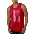 thumbnail image 1 of Nurse Flag Heartbeat Hero Caregiver Nurse Gift | Mens Independence Day Graphic Tank Top, Red, 3XL, 1 of 4