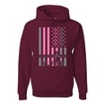 thumbnail image 1 of Nurse Flag Heartbeat Hero Caregiver Nurse Gift | Mens Independence Day Hooded Sweatshirt Graphic Hoodie, Maroon, 2XL, 1 of 4