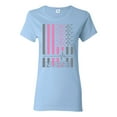 thumbnail image 1 of Nurse Flag Heartbeat Hero Caregiver Nurse Gift | Womens Independence Day Graphic T-Shirt, Light Blue, Medium, 1 of 4