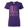 thumbnail image 1 of Nurse Flag Heartbeat Hero Caregiver Nurse Gift | Womens Independence Day Graphic T-Shirt, Purple, 2XL, 1 of 4