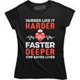 thumbnail image 1 of Nurse Funny CPR Nurses Like It Harder Faster Deeper T-Shirt, 1 of 4