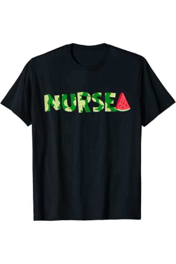 Nurse Funny Nursing Rn Watermelon Fruit Nurses Day T-Shirt