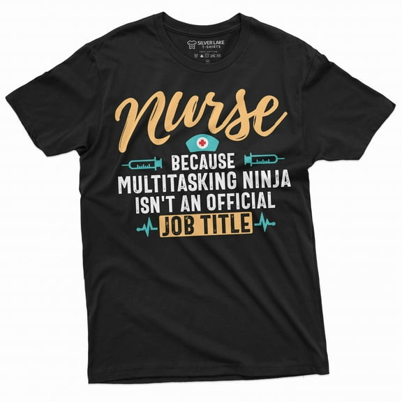 Nurse Funny T-shirt Nurses day Multitasking Tee Shirt Gift for Wife Mom CNA RN Medical tee (3X-Large Black)