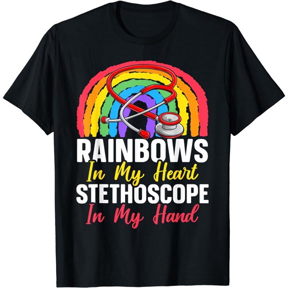 Nurse Gay Rainbow Pride March Medicine Ally Nursing T-Shirt