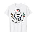 thumbnail image 1 of Nurse Ghost Scrub Top Halloween Costume For Nurses Women RN T-Shirt, 1 of 5