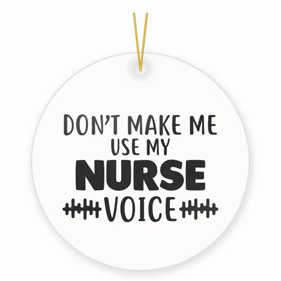 Nurse Gift Ornament For Healthcare Workers And Rns 2D FLAT CIRCLE Ceramic Ornament