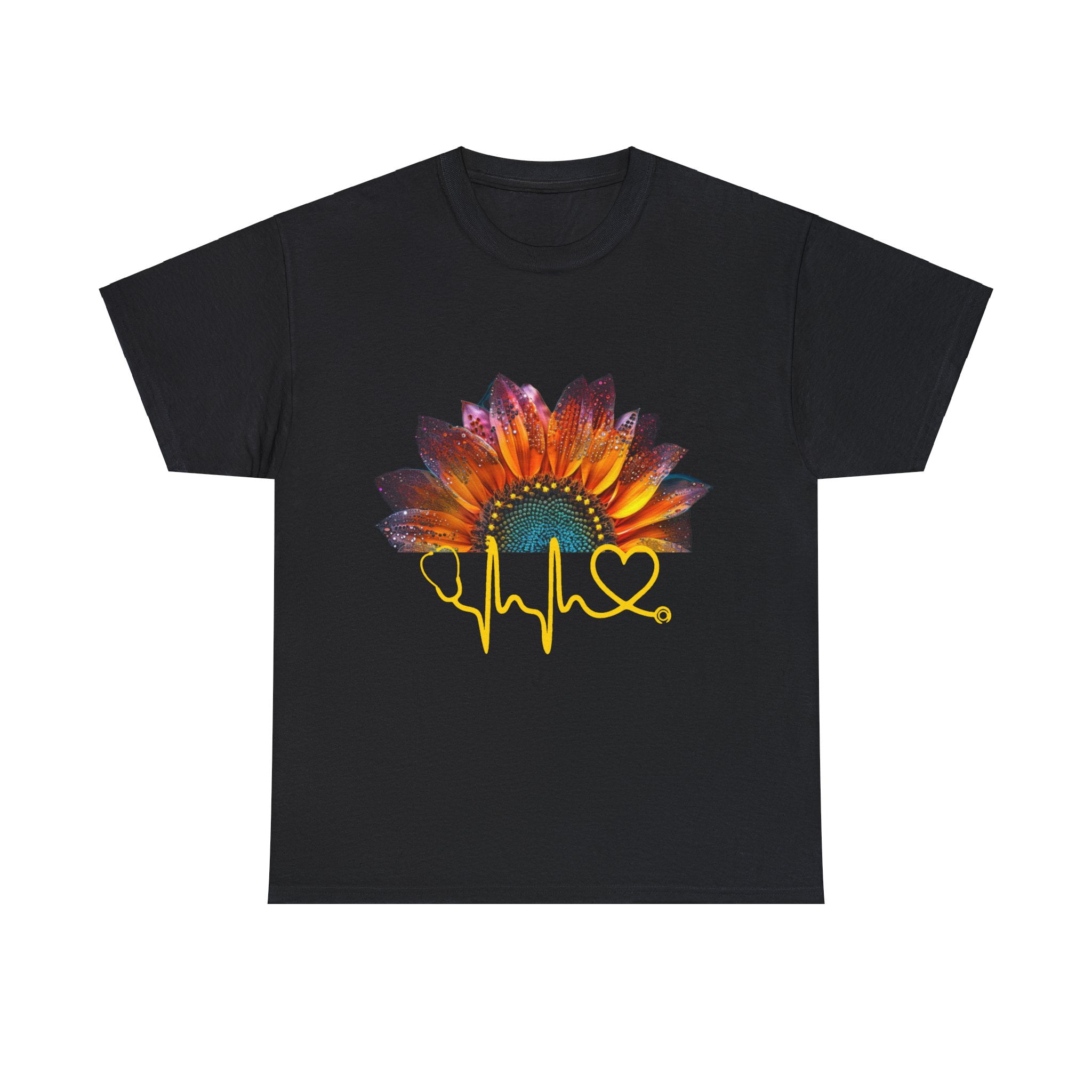 Sunflower With Nurse Heartbeat Nursing Rn Day Shirt Sunflower With Nurse Heartbeat Nursing Rn Day Shirt
