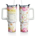 thumbnail image 1 of Nurse Gifts 40oz Tumbler with Handle and Lid Straw, Stainless Steel Double Walled Vacuum Insulated Cup, Nurses Week Practitioner Appreciation Graduation Birthday Gifts for Women Men (1 PC), 1 of 1