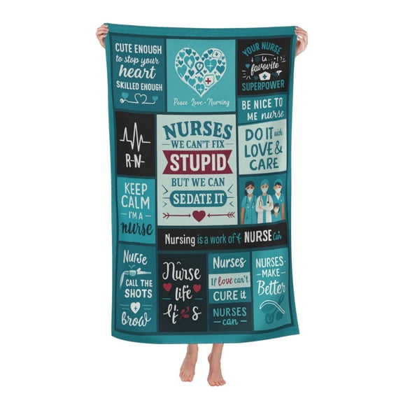 Nurse Gifts, Funny Gifts For Nurses, Nurses Week Gifts Bath Towel Soft and Highly Absorbent for Adults