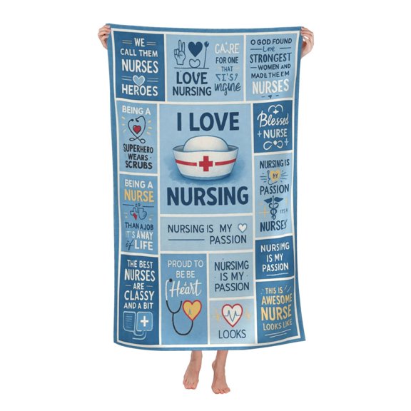 Nurse Gifts, Gifts For Nurses, Nurses Week Appreciation Gifts Bath Towel Soft and Highly Absorbent for Adults