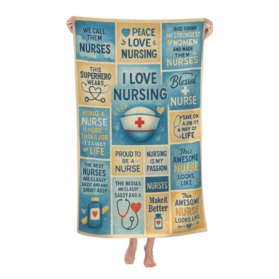 Nurse Gifts, Gifts For Nurses, Nurses Week Appreciation Gifts Bath Towel Soft and Highly Absorbent for Adults
