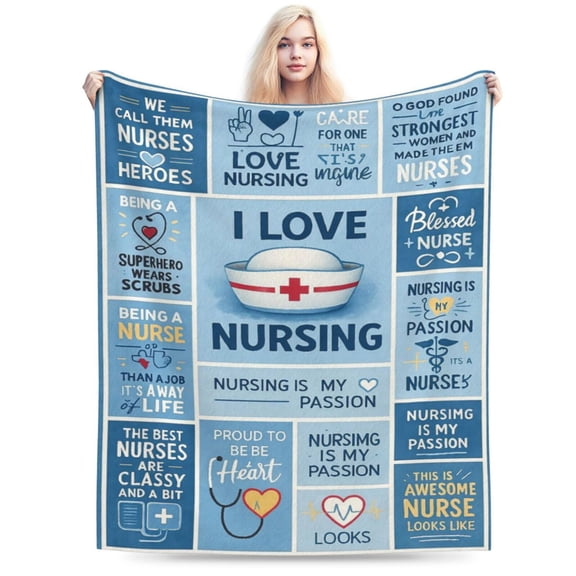 Nurse Gifts, Gifts for Nurses, Nurses Week Appreciation Gifts, RN Gifts for Nurses Blanket , Nursing Graduate Birthday Gifts, Nurse Practitioner Gifts 50x40