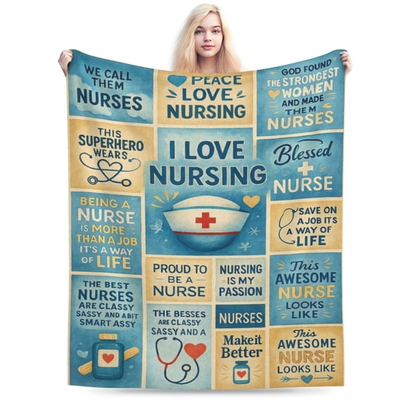 Nurse Gifts, Gifts for Nurses, Nurses Week Appreciation Gifts, RN Gifts for Nurses Blanket , Nursing Graduate Birthday Gifts, Nurse Practitioner Gifts 50x40