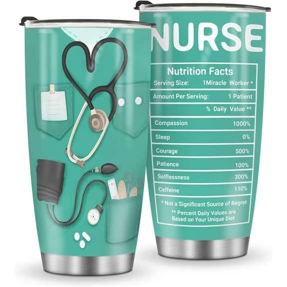Nurse Gifts Mug Tumbler for Women Male Nurses Practitioner Nurse Week Appreciation Gift School Graduation Birthday Retirement Presents for Office Travel Home 20oz Insulated Cup with Lid